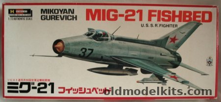Hasegawa 1/72 Mikoyan-Gurevich Mig-21 F13 Fishbed (Early Variant) - Czech / USSR / China, JS012-200 plastic model kit